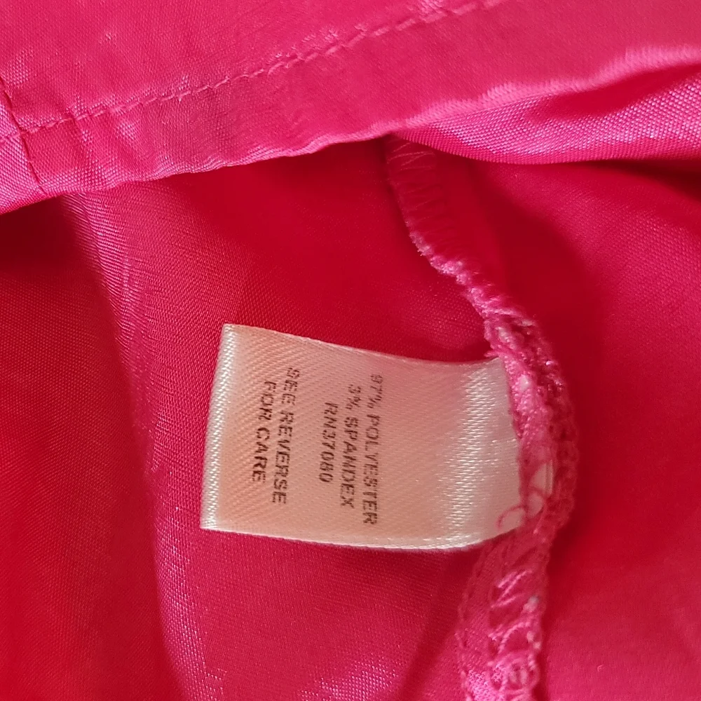 Cato Woman Plus Size 26/28W Blouse Shirt Short Sleeve Color Hot Pink Used - Picture 5 of 10